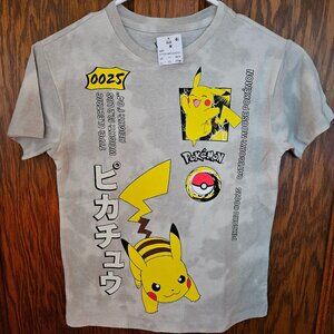 Boys' Pikachu Short Sleeve Graphic T-Shirt - Gray Sz M